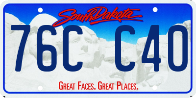 SD license plate 76CC40