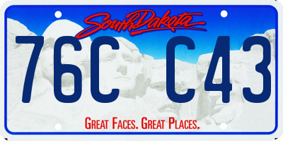 SD license plate 76CC43
