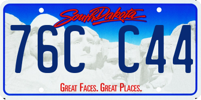 SD license plate 76CC44
