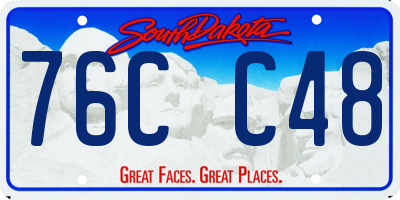 SD license plate 76CC48