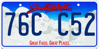 SD license plate 76CC52