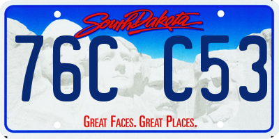 SD license plate 76CC53