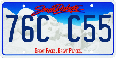 SD license plate 76CC55