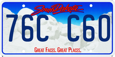 SD license plate 76CC60