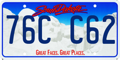 SD license plate 76CC62
