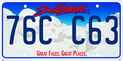 SD license plate 76CC63