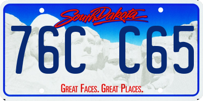 SD license plate 76CC65