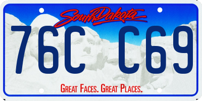 SD license plate 76CC69