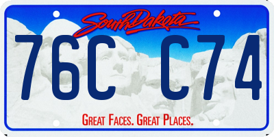 SD license plate 76CC74