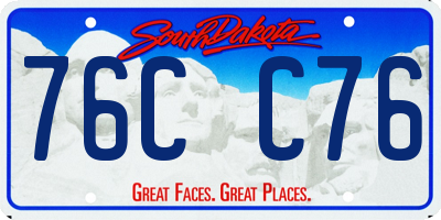 SD license plate 76CC76