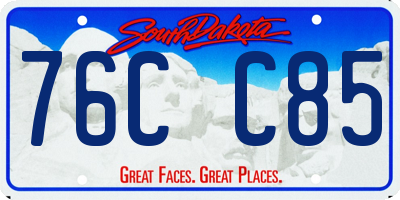 SD license plate 76CC85
