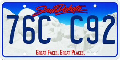 SD license plate 76CC92