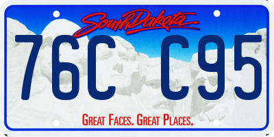 SD license plate 76CC95