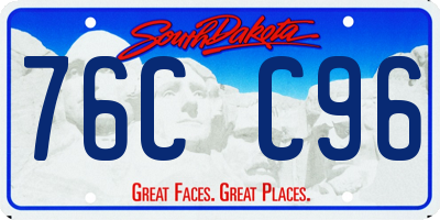 SD license plate 76CC96
