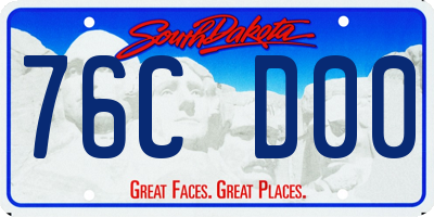 SD license plate 76CD00