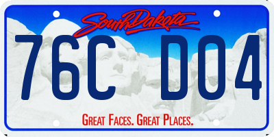SD license plate 76CD04