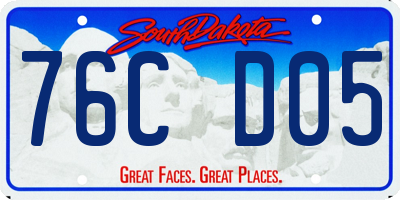 SD license plate 76CD05