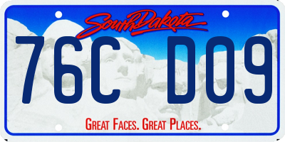 SD license plate 76CD09