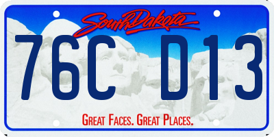 SD license plate 76CD13