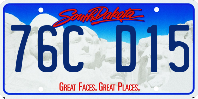 SD license plate 76CD15