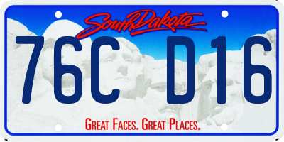 SD license plate 76CD16