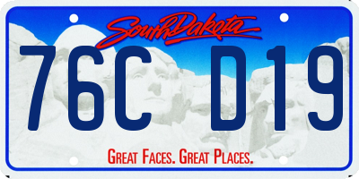 SD license plate 76CD19