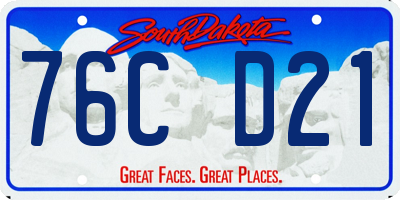SD license plate 76CD21