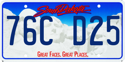 SD license plate 76CD25