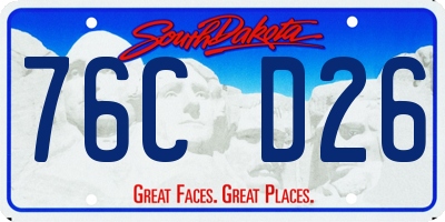 SD license plate 76CD26