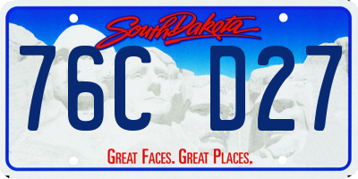 SD license plate 76CD27