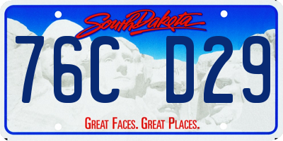 SD license plate 76CD29