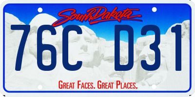 SD license plate 76CD31