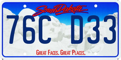 SD license plate 76CD33