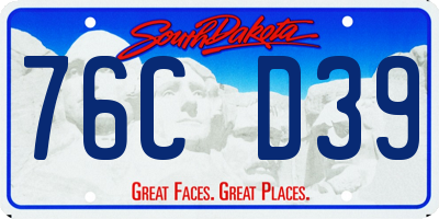 SD license plate 76CD39