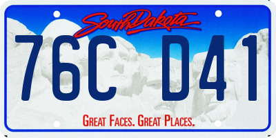 SD license plate 76CD41