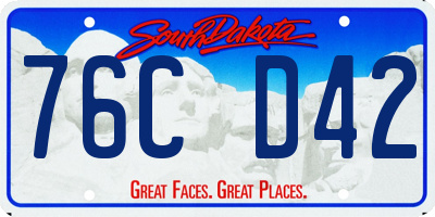SD license plate 76CD42