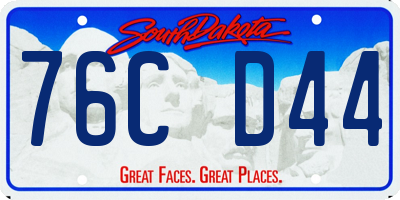 SD license plate 76CD44