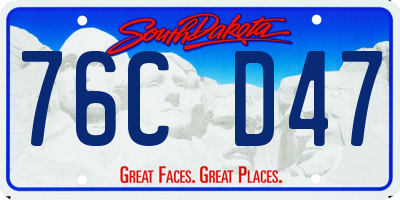 SD license plate 76CD47