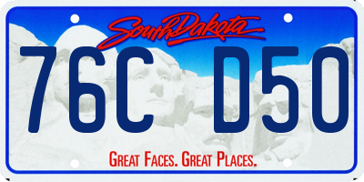 SD license plate 76CD50