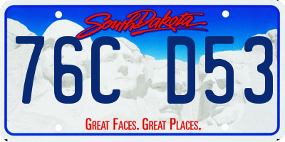 SD license plate 76CD53