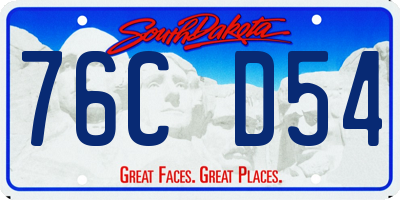 SD license plate 76CD54