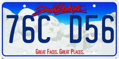 SD license plate 76CD56