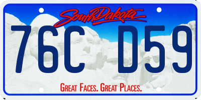 SD license plate 76CD59