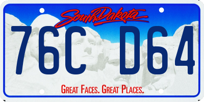 SD license plate 76CD64