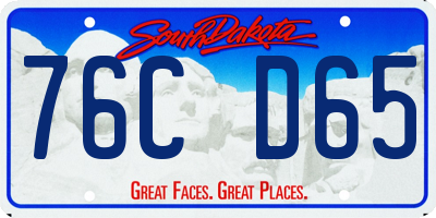 SD license plate 76CD65