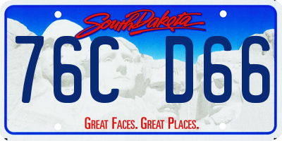 SD license plate 76CD66