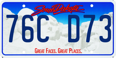 SD license plate 76CD73