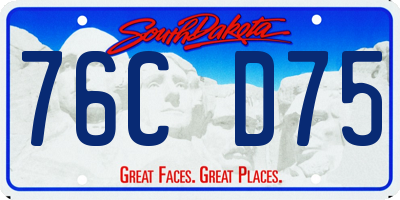 SD license plate 76CD75