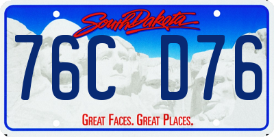 SD license plate 76CD76