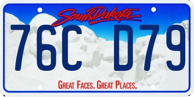 SD license plate 76CD79